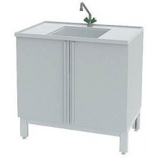 Мойка лабораторная химическая ЛК-1500 СМС-ПВ (2 раковины, 1 смеситель)