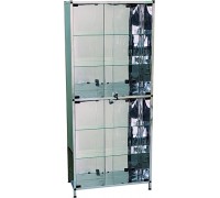 Шкаф медицинский из нержавеющей стали двустворчатый