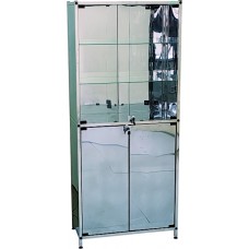 Шкаф медицинский из нержавеющей стали двустворчатый