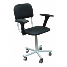 Стул винтовой на колесах с 3D подлокотниками